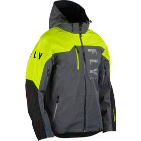 470-5204 Fly Racing Carbon Snowmobile Jacket Shell - Black / Grey Hi-vis