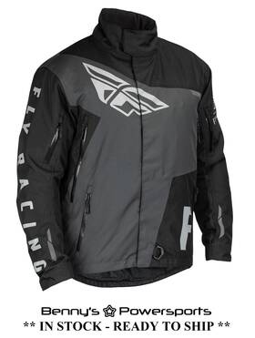 470-5400 Fly Racing Mens Snx Pro Jacket Black Snowmobile Insulated Removable Liner