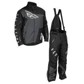 470-5400m Fly Racing Snx Pro Snow Jacket/bib Combo - Black/grey Medium