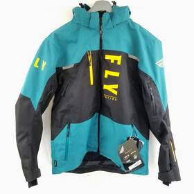 S470-5203l Fly Racing Carbon Snow Jacket Black/teal/orange Large