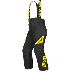 190500-1065-04 Fxr Child Clutch Snowmobile Pants Hydrx F.a.s.t. Thermal Black/hi-vis Snow Bibs