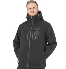 210909-1065-10 Fxr Open Box Mens Vertical Pro Insulated Softshell Jacket Black Size Medium