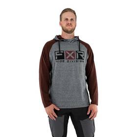 211323-0737-10 Fxr Open Box Mens Trainer Lite Tech Hoodie Grey Heather/rust Size Medium