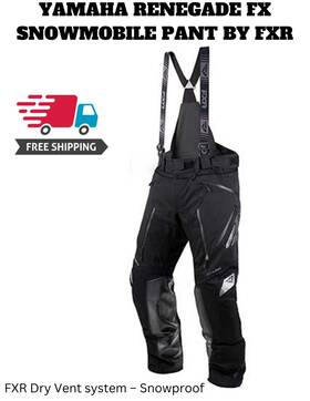 200-11410-00-13 Fxr 220-11714-14-16 Yamaha Renegade Fx Snowmobile Pant Bib Mens Large Waterproof