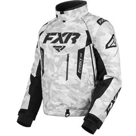 220014-0210-19 Fxr Octane Snowmobile Jacket Insulated Hydrx Thermal Flex F.a.s.t. White Camo