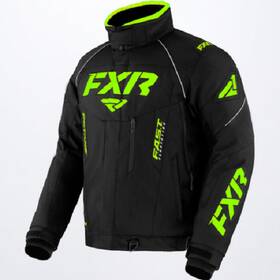 220014-1070-13 Fxr Open Box Mens Octane Snowmobile Jacket Black/lime - Large