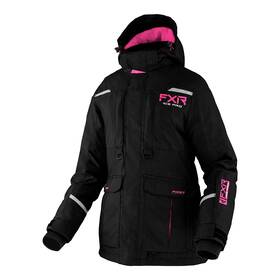 220212-1194-14 Fxr Womens Excursion Ice Pro Snowmobile Jacket Warm Black Linen/electric Pink
