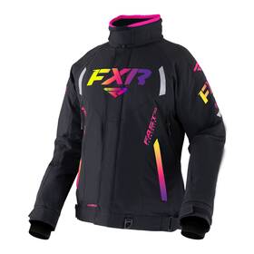 220240-1065-02 Fxr Womens Team Fx Snowmobile Jacket F.a.s.t. 3.0 Lined Black/neon Fusion