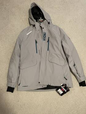 220251-0548-14 Fxr New Aerial Womens Snowmobile Jacket - Grey/ocean Size 14