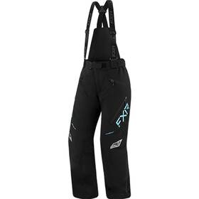 220325-1043-12 Fxr Womens Edge Snowmobile Pants Thermal Flex Insulated Black/maui Blue Snow Bib