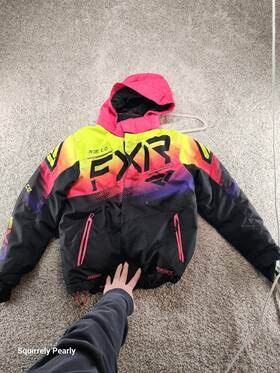 220407-1095-14 Fxr Youth Boost Snow/winter Jacket 2022 Neon Pink Orange Yellow. Size 12