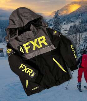 22040x-1006-xx Fxr Youth Child Kids Helium Blk Charcoal Fade Hi Vis Snow/sledding Jacket Size 8