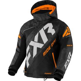 220410-1205-04 Fxr Child Cx Snowmobile Jacket Hydrx F.a.s.t. Thermal Black Camo/grey/orange