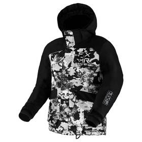 220448-0210-08 Fxr Child Kicker Jacket White Camo/black - 8