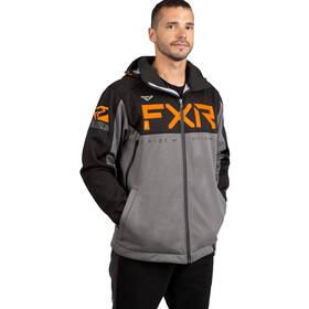 220912-0730-19 Fxr Grey Heather/orange Helium Ride Softshell Jacket Waterproof Breathable