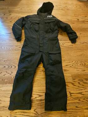 222839-1000-15 Fxr Excursion Mens Snow Monosuit Black Xl Short
