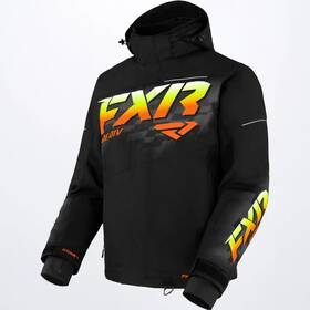 230009-1026-16 Fxr Mens Fuel Snowmobile Jacket Black/inferno - Xl