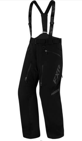 230109-1010-07 Fxr Mens Mission Fx Snowmobile Pants Snowproof F.a.s.t. 3.0 Black Ops Snow Bibs