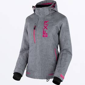 230202-0790-10 Fxr Womens Fresh Snowmobile Jacket Grey Linen/fuchsia - 10