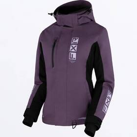 230222-8487-10 Fxr Womens Evo Fx Snowmobile Jacket Muted Grape/dusty Lilac - 10