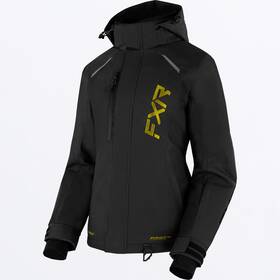 230227-1062-08 Fxr Open Box Womens Pulse Snowmobile Jacket Black/gold Size 8