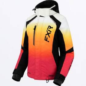 230227-3510-10 Fxr Open Box Womens Pulse Snowmobile Jacket Sunrise/black Size 10
