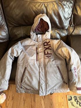 230242-1059 Fxr Racing Womens Snow Jacket - Grey/purple Size 10