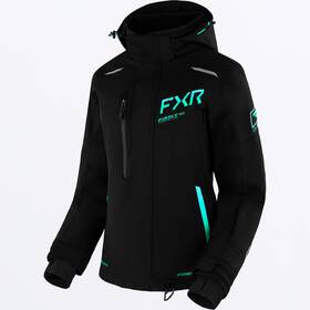 230246-1054-16 Fxr Open Box Womens Renegade Fx Snowmobile Jacket Black/mint Fade Size 16