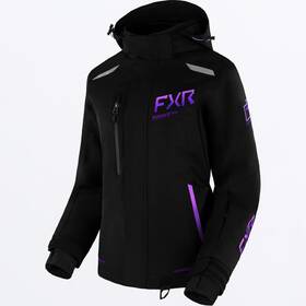 230246-1081-14 Fxr Womens Renegade Fx Snowmobile Jacket Black/purple Fade - 14