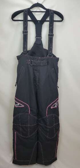230303-5200-12 Fxr Frx Womens Snowmobile Suspender Sugar Pants Size 10 Medium Black Pink Insulated