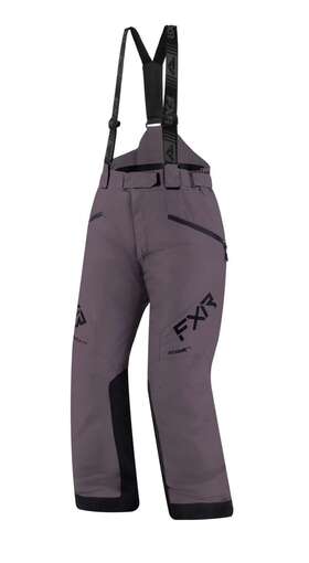 230303-8400-12 Fxr Womens Fresh Snowmobile Pants Waterproof Insulated Muted Grape Snow Bibs