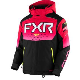 230402-1028 Fxr Snowmobile Child And Youth Helium Insulated Jacket - Black/raspberry Fade/hi