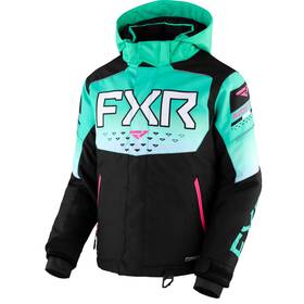 230402-1054-04 Fxr Childs Helium Snowmobile Jacket Warm Thermal Flex Black/mint Fade/e Pink