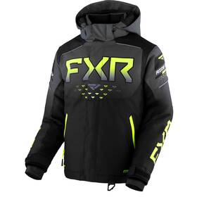 230403-1065-16 Fxr Youth Helium Snowmobile Jacket Warm Thermal Black/charcoal Fade/hivis