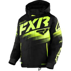 230406-1065 Fxr Snowmobile Child And Youth Boost Insulated Jacket - Black/hivis