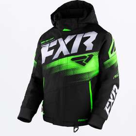 230406-1070-06 Fxr Open Box Childs Boost Snowmobile Jacket Black/lime Size - 6