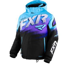 230407-1053-16 Fxr Youth Boost Snowmobile Jacket Hydrx Thermal F.a.s.t Black/sky-purple Fade