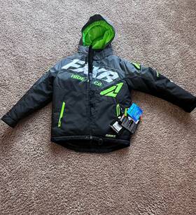 Fxr 23040x-1070-xx Youth Child Kids Boys Boost Black/lime Snow Jacket Size 12 New With Tags