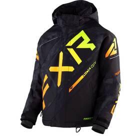230410-1226-02 Fxr Child Cx Snowmobile Jacket Winter Hydrx Thermal Flex Black Camo/inferno