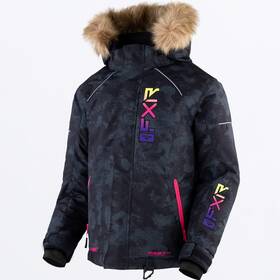 230419-1265-16 Fxr Open Box Youth Fresh Snowmobile Jacket Black Camo/neon Fusion - 16