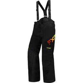 230504-1026-02 Fxr Child Clutch Snowmobile Pants Insulated Waterproof Black/inferno Snow Bibs