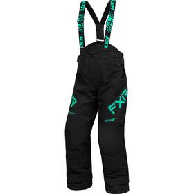 230504-1052 Fxr Snowmobile Child And Youth Clutch Insulated Pants - Black/mint