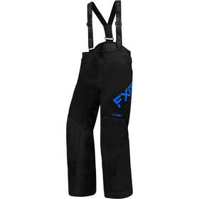 230505-1040-16 Fxr Youth Clutch Snowmobile Pants Insulated Waterproof Black/blue Snow Bibs