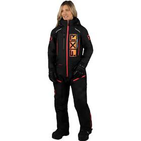 232912-1028-12 Fxr Womens Recruit Lite Snowmobile Monosuit Black/raspberry-hivis Fade Hydrx Pro