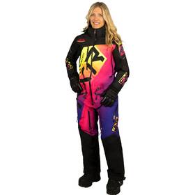 232941-1065-10 Fxr Womens Cx F.a.s.t. Insulated Snowmobile Monosuit Hydrx Pro Black/neon Fusion
