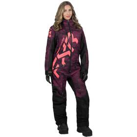232941-2793-12 Fxr Womens Cx F.a.s.t. Insulated Snowmobile Monosuit Hydrx Pro Merlot Haze/melon