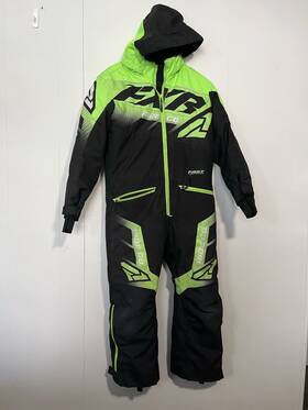 233007-1066-10 Fxr Youth Snowmobile Monosuit Black/hivis F.a.s.t. Float Assist Snowsuit Sz 10