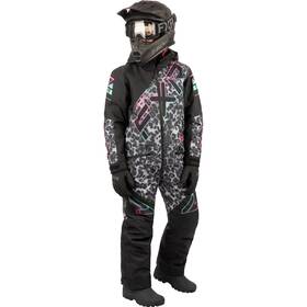 233014-1252-04 Fxr Child Cx Snowmobile Monosuit F.a.s.t. 3.0 Hydrx Black Cheetah/mint-e Pink