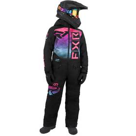 233018-1053-08 Fxr Child Helium Snowmobile Monosuit F.a.s.t. 3.0 Hydrx Black/sky-e Pink Haze