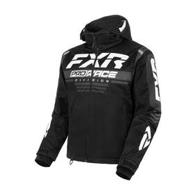 240035-1001-22 Fxr Mens Rrx Snowmobile Jacket Omni-stretch Thermal Flex/dry Warm Black/white